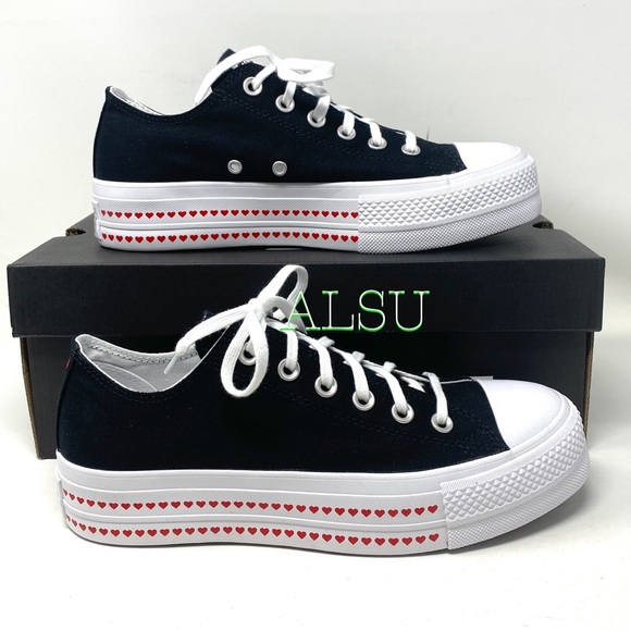 Converse Ctas Lift Black University Red Platform W - Picture 2 of 10